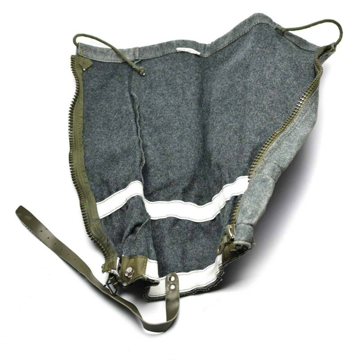 Genuine Swiss army Gaiters wool grey mountains hiking military surplus