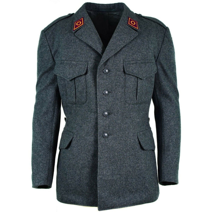 Echte Schweizer Armee-Wolljacke, Schweizer Militärausgabe, Überschussuniform, Grau – GoMilitar