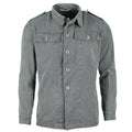 Giacca da lavoro d'esercito svizzero genuino giacca militare in denim grigio surplus vintage