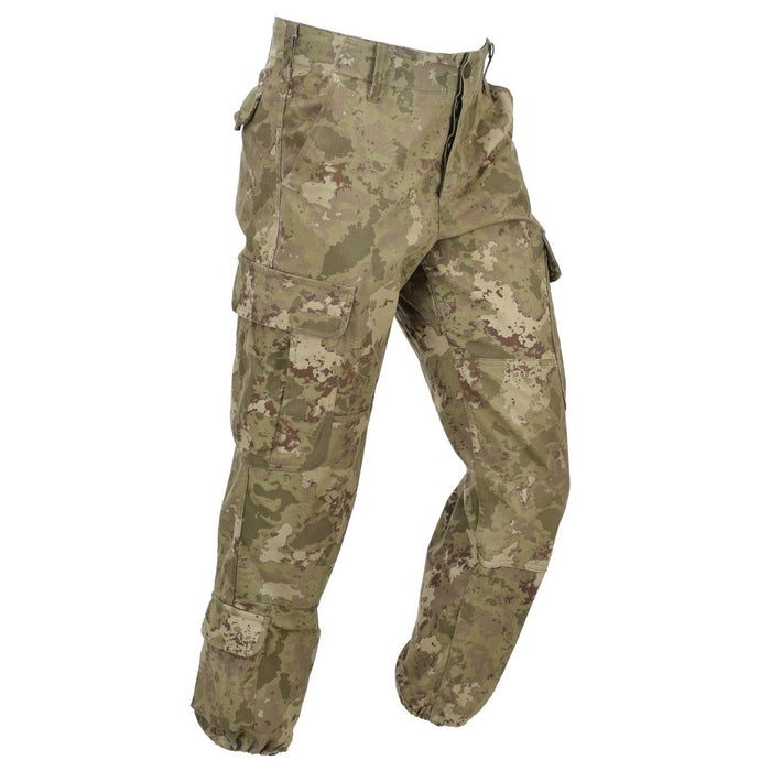 Véritable pantalon de campagne militaire turc AG18 RipStop chevilles élastiques M2021 Camo - GoMilitar