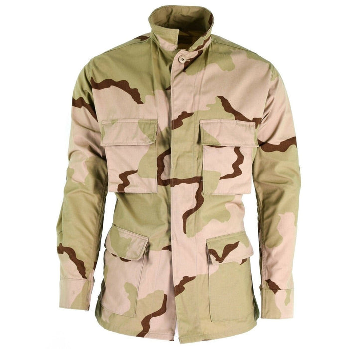 Giacca da combattimento autentica dell'esercito americano BDU camicia mimetica militare ripstop a 3 colori del deserto NOVITÀ - GoMilitar
