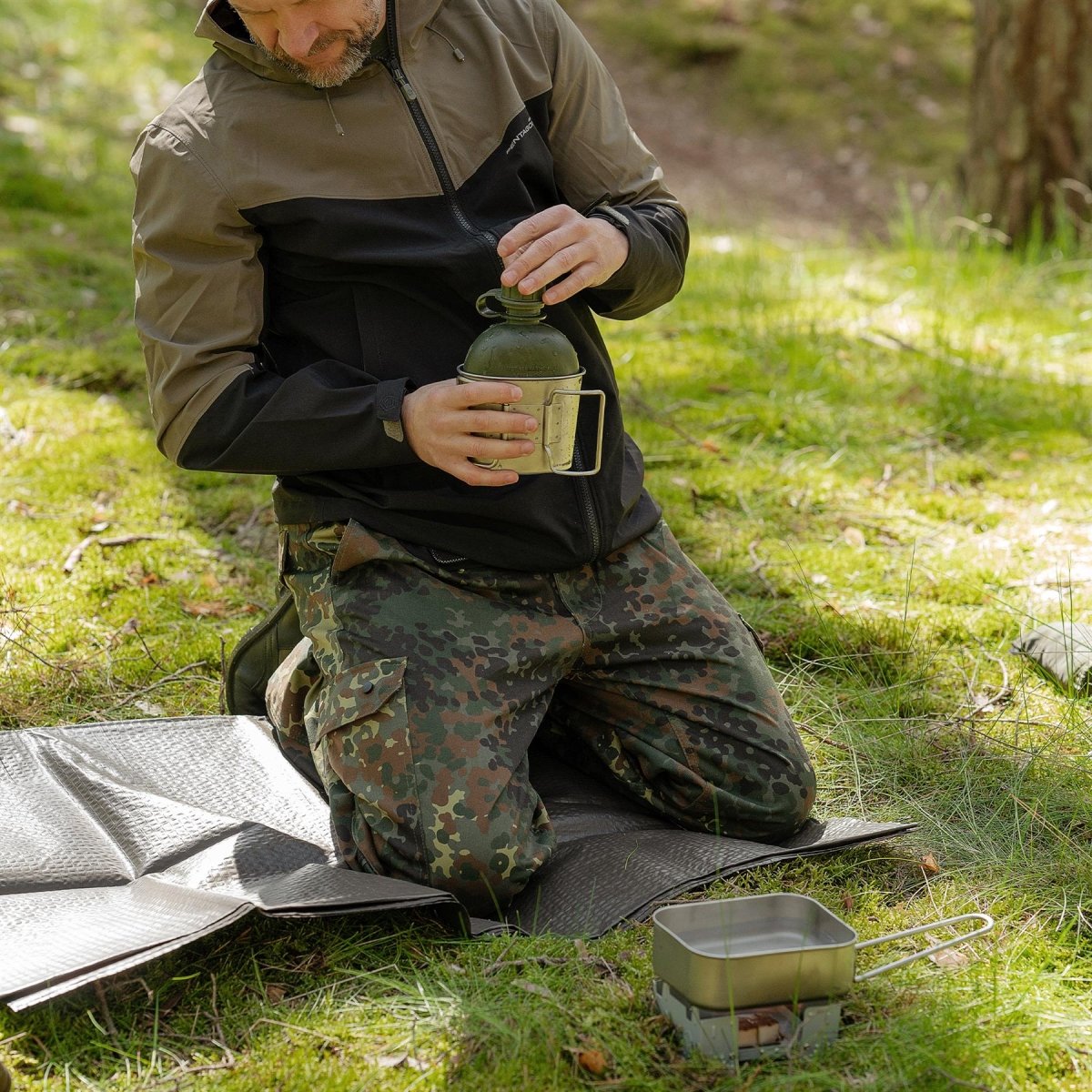 Bâche de protection pour sol de l'armée allemande, bâche militaire imperméable de qualité supérieure, NEUF 