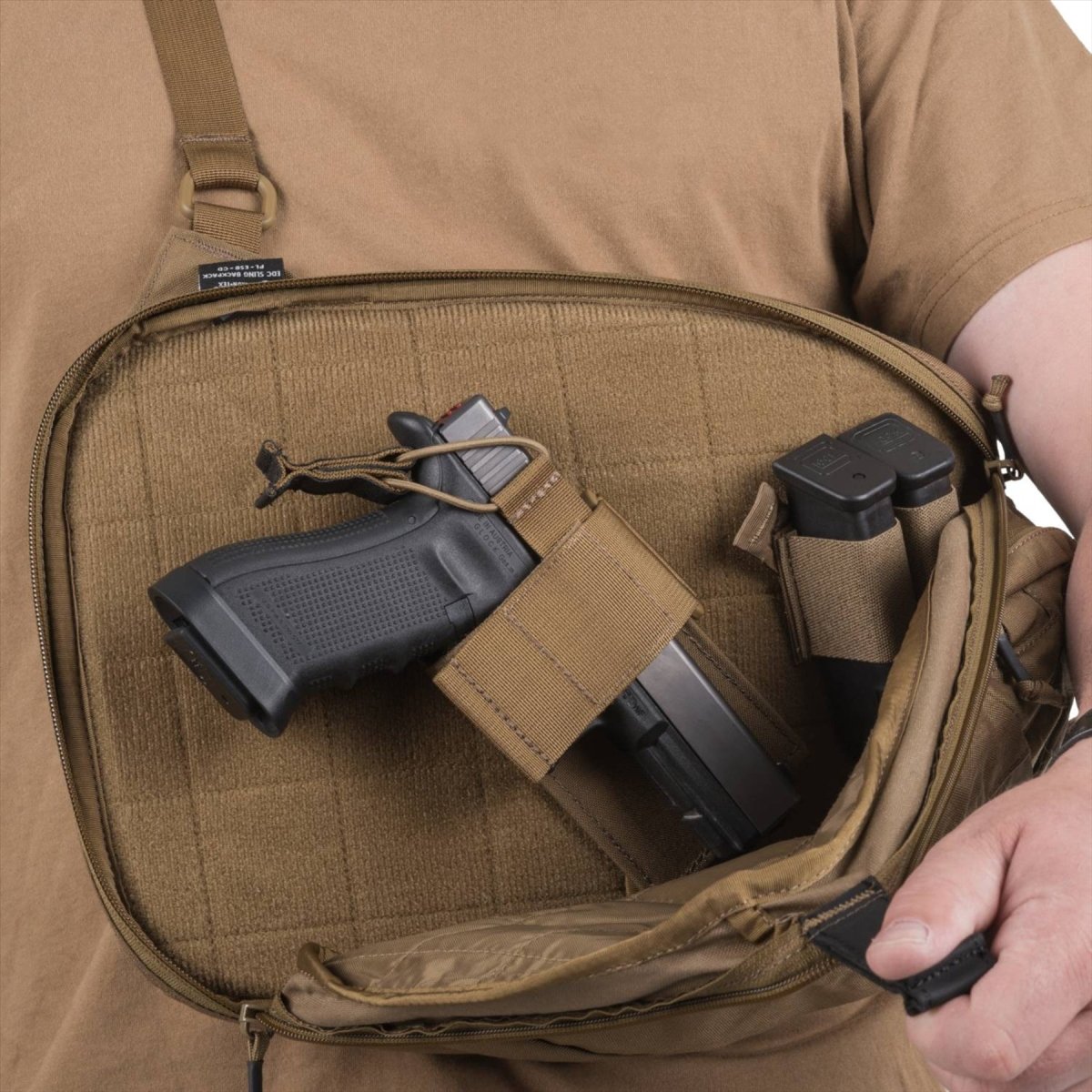 Zaino a tracolla Helikon-Tex EDC da 6,5 ​​litri in nylon cordura con trasporto nascosto nero urbano