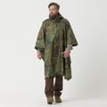 Poncho de pluie tactique imperméable Helikon-Tex modèle US Army camouflage Woodland