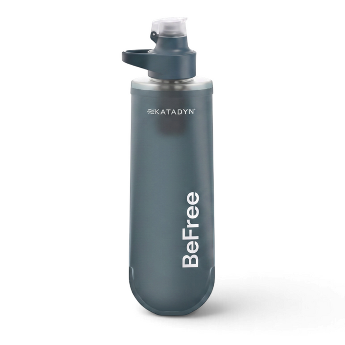 Katadyn BeFree AC 0.5L Water Filter Soft Flask Hiking Camping Slate Blue - GoMilitar