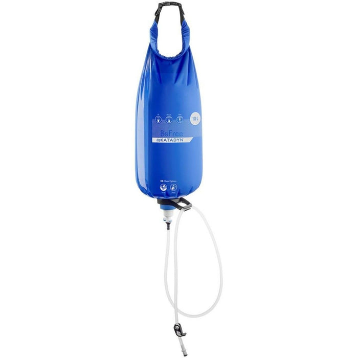 Katadyn BeFree Gravity 10L Wasserfilter-Trinkblase mit EZ-Clean-Membran und Schnellverschlussventil hängende Einzelansicht
