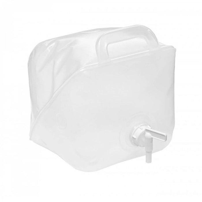 Zusammenklappbarer 10-Liter-Wasserkanister von Katadyn aus lebensmittelechtem Material mit Griff und Ausgießer zum einfachen Ausgießen und Aufbewahren.