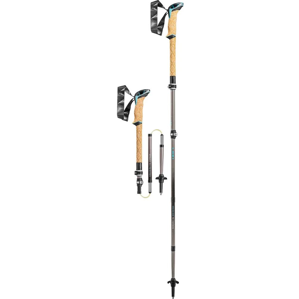 LEKI Cressida FX Carbon-Trekkingstöcke, zusammenklappbares Wanderpaar für Damen, 100–120 cm