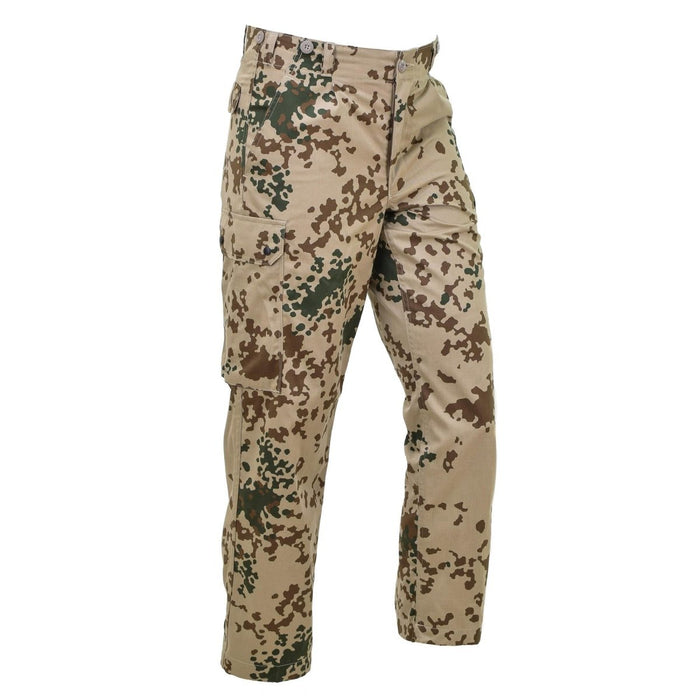 Pantaloni tattici militari Leo Kohler in camo Tropentarn con tasche cargo e cuciture rinforzate.