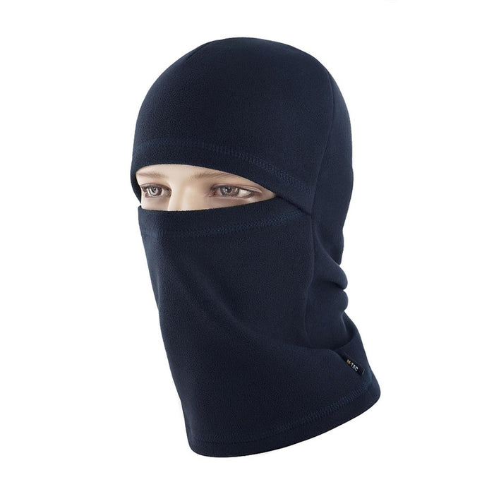 Blaue leichte Fleece-Sturmhaube im M-TAC Army-Stil für warme, bequeme Winter- und taktische Kopfbedeckung.