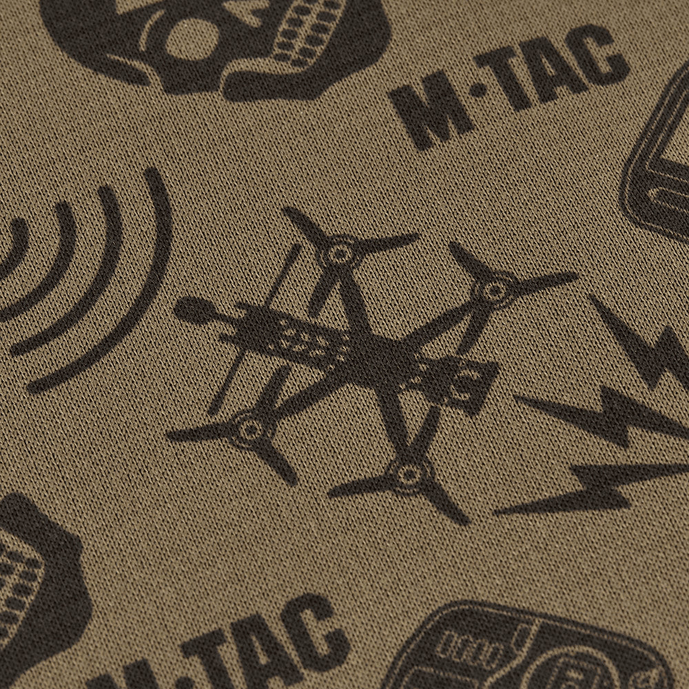 M-TAC Microfleece Neck Gaiter Drone Pattern Taktischer Outdoor-Schal Tan
