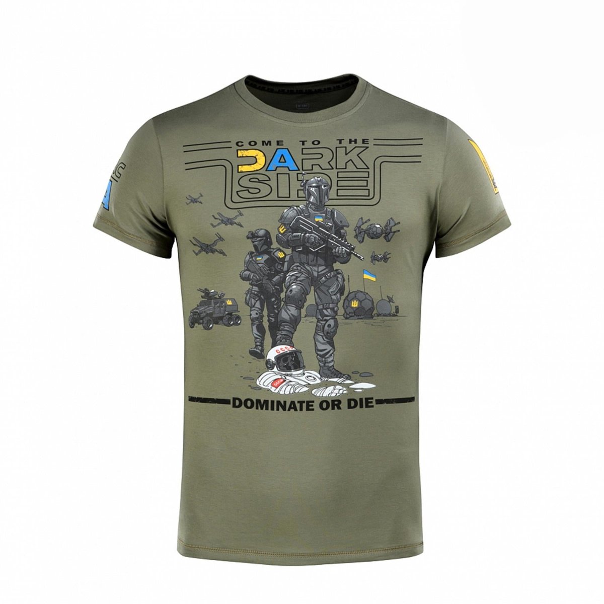 M-TAC Military style classic T-Shirt short sleeve underwear Ukrainian flag Olive