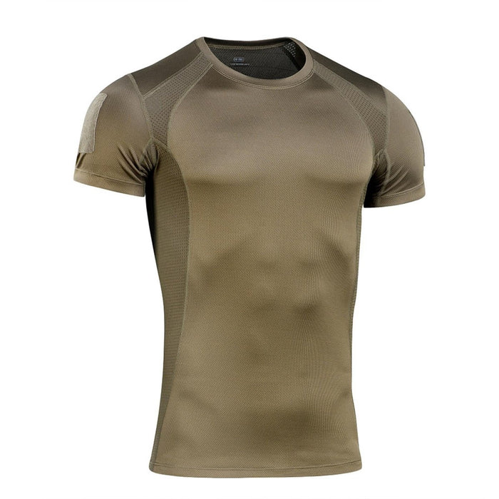 Chemise tactique militaire à manches courtes M-TAC vert olive en tissu polyester extensible léger et respirant pour une utilisation active