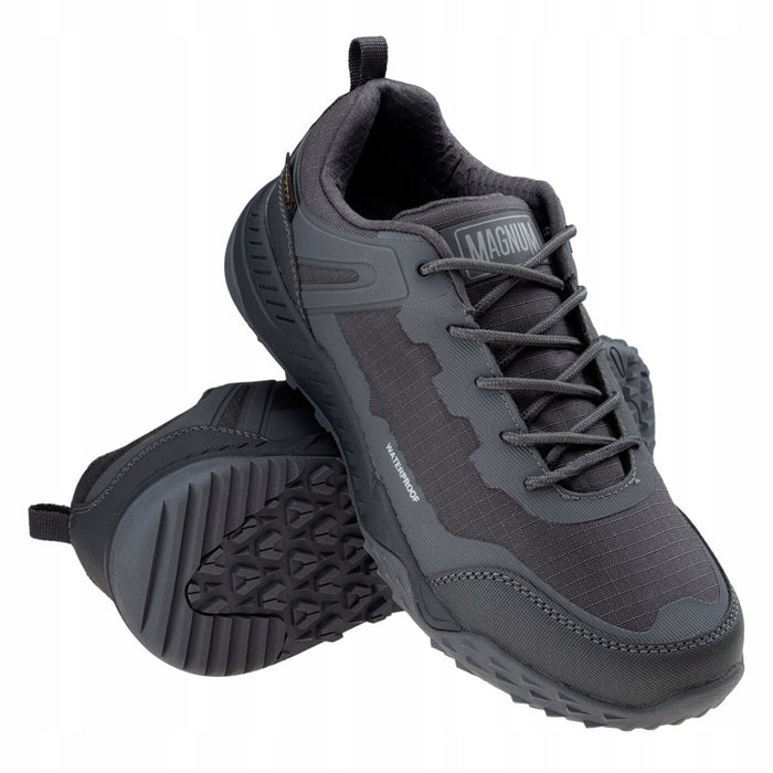 Magnum Bondsteel Low WP Wanderstiefel, wasserdicht, stoßdämpfend, Hi-Poly, Schwarz – GoMilitar