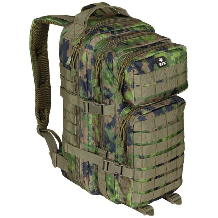Zaino tattico MFH Assault I 30L Spallacci imbottiti MOLLE M05 Camo - GoMilitar