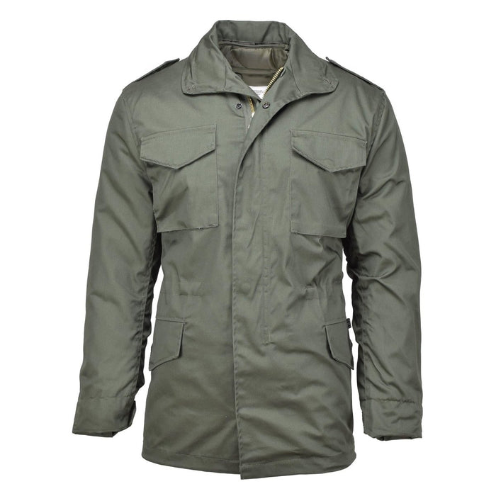 MFH Brand U.S. Army M65 Feldjacke in Olivgrün mit Steppfutter und mehreren Taschen, Parka im Militärstil.