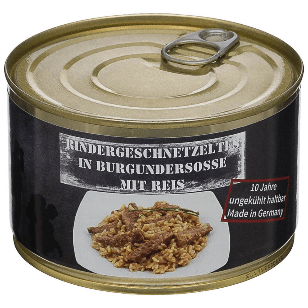 MFH Canned Ready Meal Chopped Beef with Rice 400 g Camping Outdoor Food