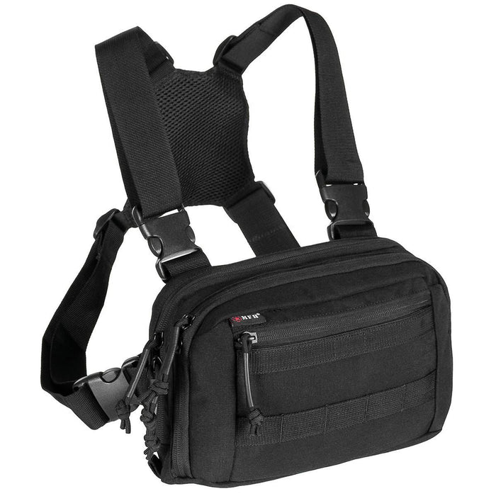 MFH Chest Pack Recon Taktische Brusttasche Molle Organizer System Mehrfarbig schwarz kompakt Vorderansicht quadratisches Bild