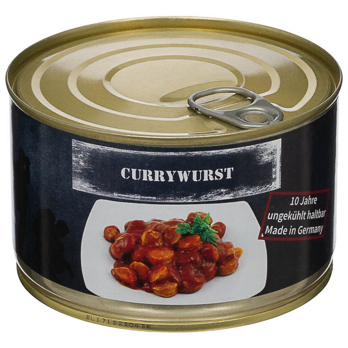 MFH Curry Sausage 400 g Canned Outdoor Camping Food Long Shelf Life - GoMilitar