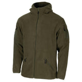 MFH Militär-Stil Oliv Kapuzenpullover Fleecejacke taktische Armee durchgehender Reißverschluss Wandern NEU