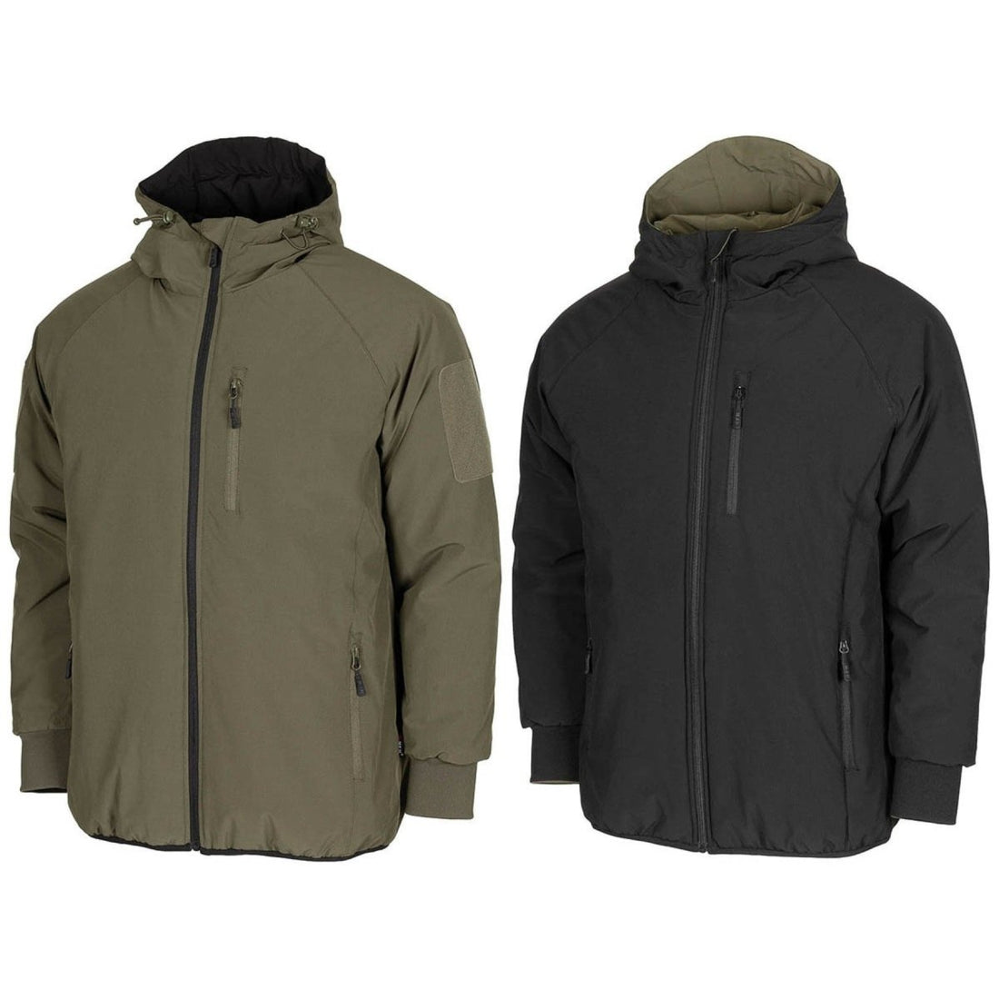 MFH Veste Thermique Réversible Hydrofuge Isolée OD Vert Noir