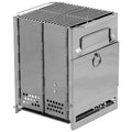 Poêle à fusée MFH en acier inoxydable pliable pour barbecue, grille de camping, ustensiles de cuisine pour barbecue en plein air