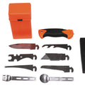 MFH Special 27-teiliges Survival-Kit, Utility-Tool-Box, Orange, Camping, Outdoor