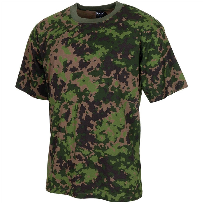 MFH T-shirt stile militare statunitense girocollo a maniche corte finlandese M05 Camo - GoMilitar