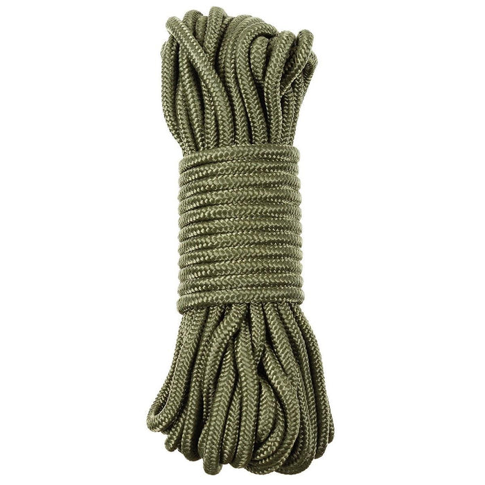 MFH-Allzweckseil, 5 mm – 7 mm, 15 m, langlebiges Polypropylen-Außenkabel, Außendurchmesser, Grün – GoMilitar