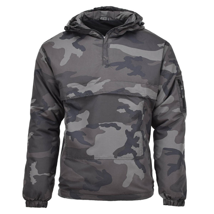 Leichte MIL-TEC-Anorakjacke mit Kapuze in CCE-Nachttarnung mit Pattentasche vorne und Ärmeltasche mit Reißverschluss