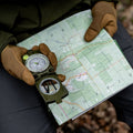Mil-tec Army Compass Metal Casting Viewfinder incluso Case Navigation Olive