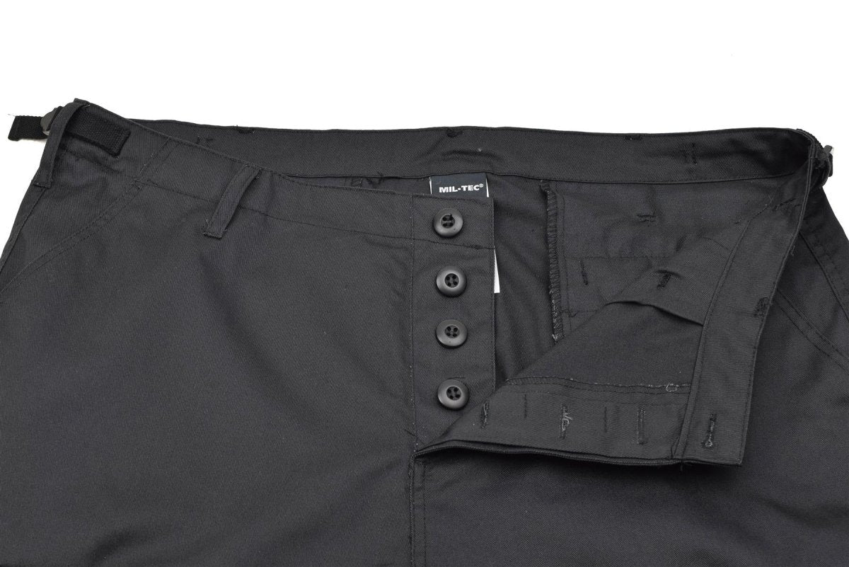 Mil-Tec Brand Military Style troops bermuda combat uniform army shorts black