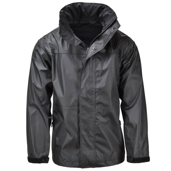 Mil-Tec Brand Regenjacke Schwarz wasserdicht Herren Regenbekleidung wasserabweisend Herren – GoMilitar