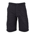 Mil-Tec Brand U.S. Military style black prewashed lightweight bermuda shorts