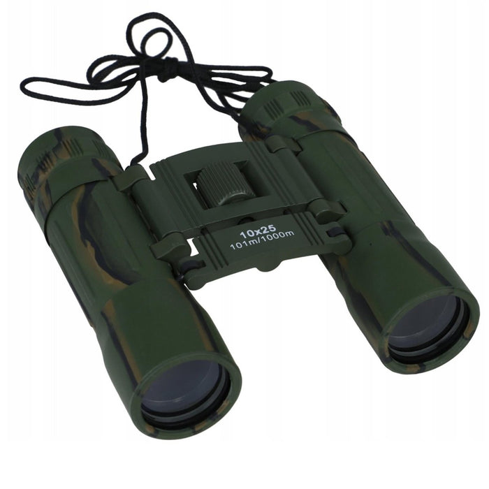 Binocolo pieghevole MIL-TEC 10x25 Borsa protettiva in nylon con visione chiara Camo - GoMilitar