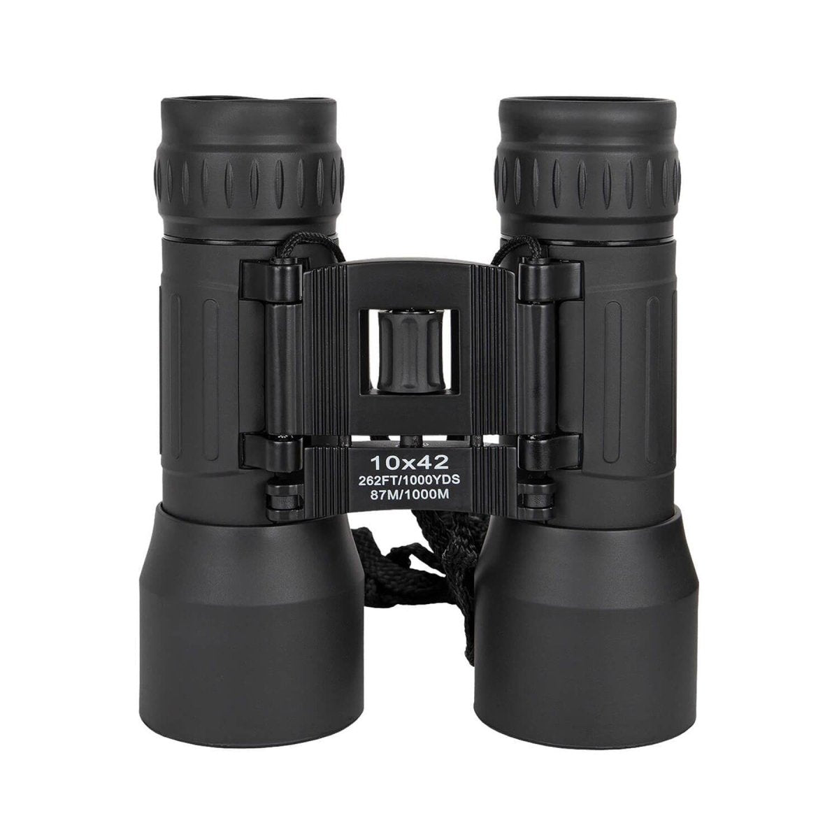MIL-tec zusammenklappbares Fernglas 10x42 Diopter Feinabstimmung mit Beutel Schwarz
