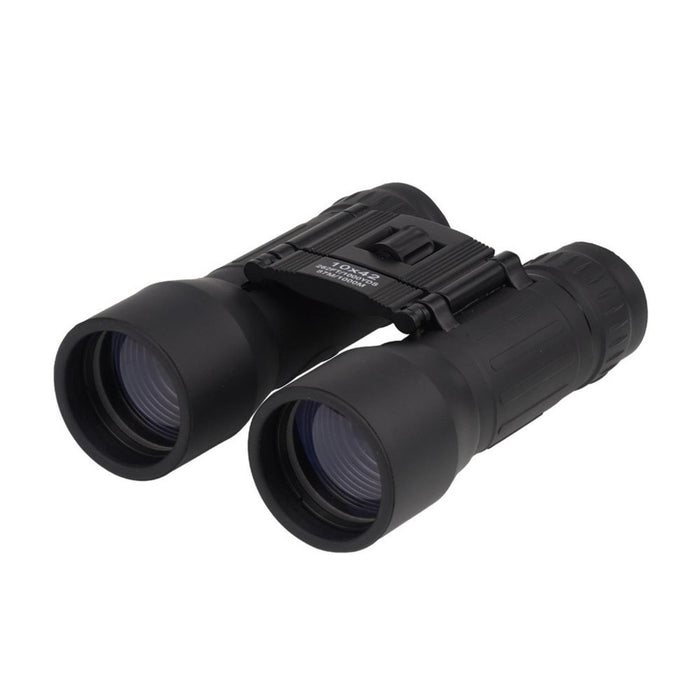 Binocolo pieghevole MIL-TEC nero 10x42 con regolazione diottrica e impugnatura strutturata per uso esterno