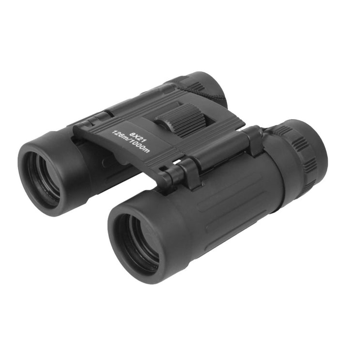 Binocolo pieghevole MIL-TEC 8x21 Campo visivo 126m Borsa in nylon inclusa Nero - GoMilitar