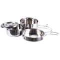 Ensemble de cuisine MIL-TEC en acier inoxydable 4 pièces ustensiles de cuisine camping ustensiles de plein air
