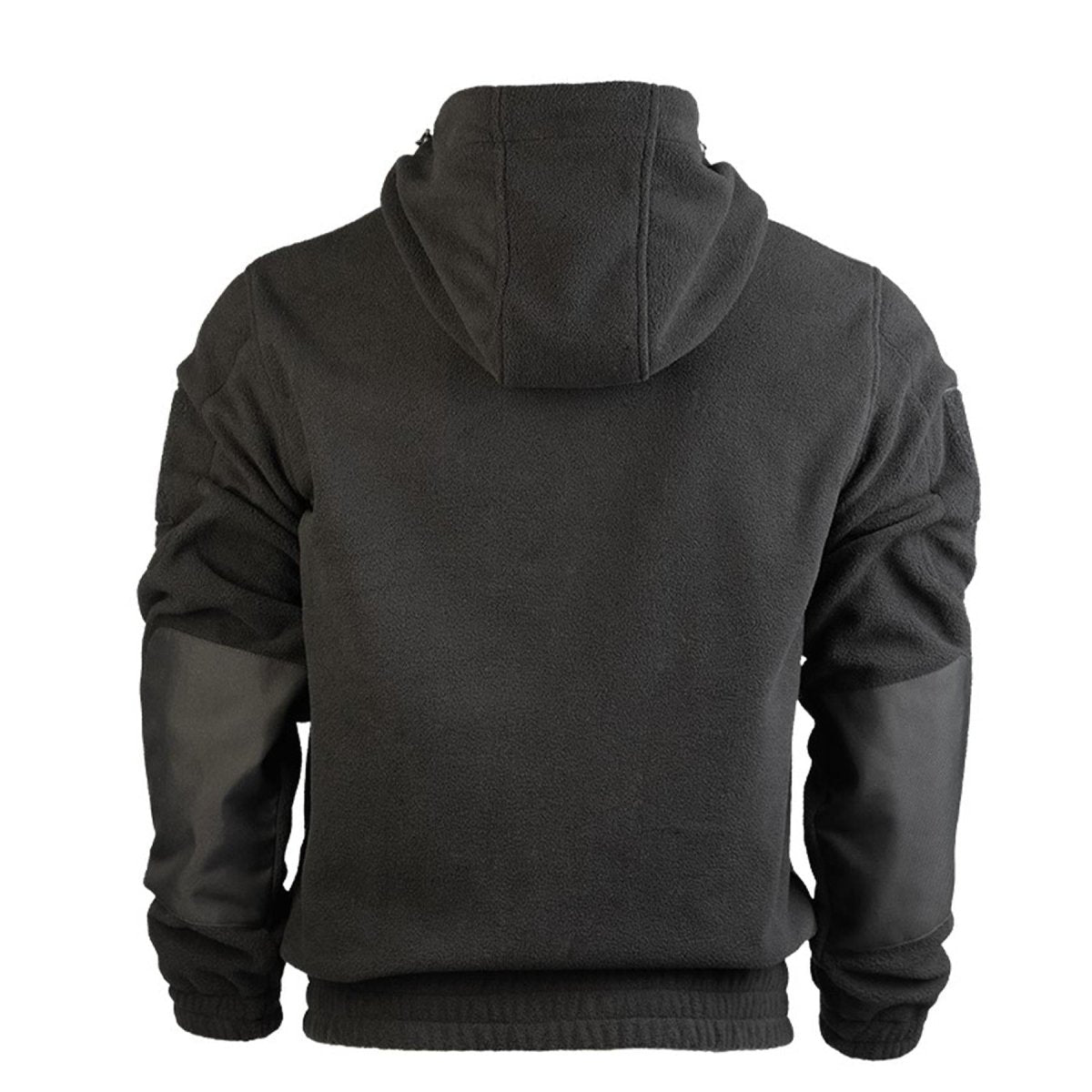 MIL-TEC GEN II Fleecejacke Warm Verstärkte Ellbogen Kapuze Brusttasche Schwarz