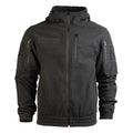 MIL-TEC GEN II Fleecejacke Warm Verstärkte Ellbogen Kapuze Brusttasche Schwarz