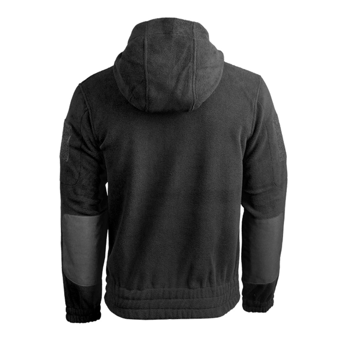 MIL-TEC GEN II Fleecejacke Warm Verstärkte Ellbogen Kapuze Brusttasche Schwarz