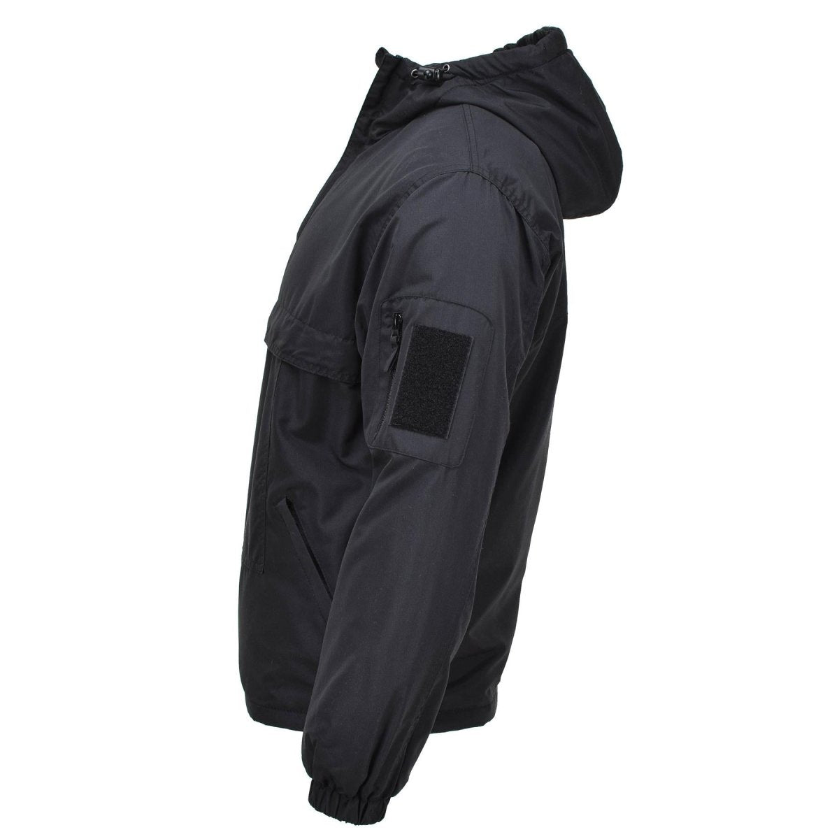 MIL-TEC Deutsche Militärjacke Kampfjacke winddicht mit Kapuze und Fleecefutter schwarz NEU