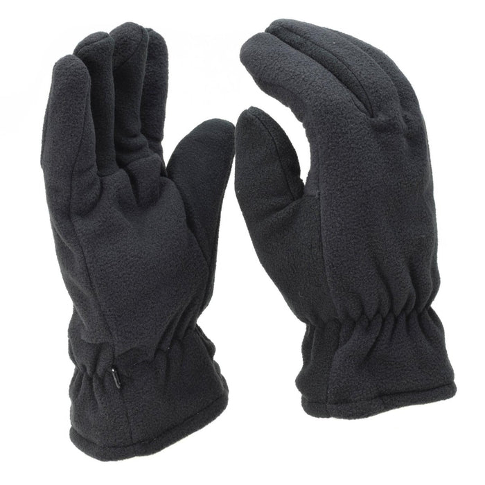 Schwarze Mil-Tec-Herren-Fleecehandschuhe mit Thinsulate-Futter für Wärme und Haltbarkeit bei kaltem Wetter.