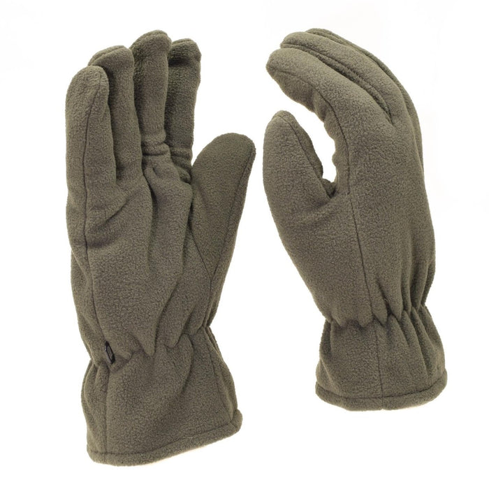Olivgrüne OD-Fleecehandschuhe mit Thinsulate-Futter, warm und leicht für den taktischen Einsatz im Winter.