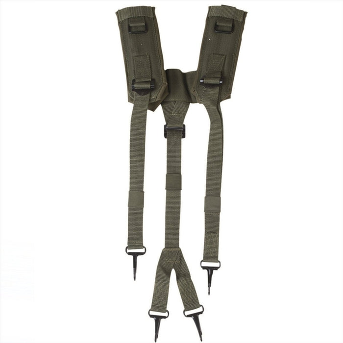 Bretelle portanti militari MIL-TEC LC2 con cinturino a Y verde oliva con cinghie in nylon regolabili e clip in metallo