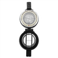 MIL-Tec Metal Lensatic Compass Aluminium Case Shiny Face Navigation Schwarz Schwarz