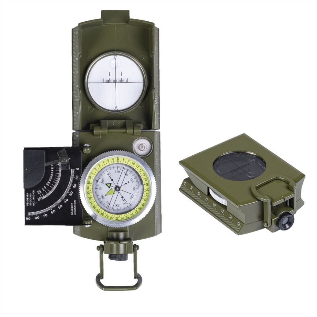 Strumento di navigazione preciso in alluminio prismatico militare di mIL-TEC Oliva