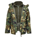 MIL-TEC Style Military Gen II Giacca invernale foderata invernale Woodland Camo Soft Shell Parka