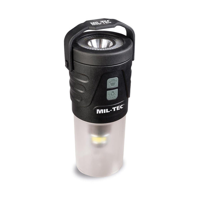 MIL - TEC Lanterna Ricaricabile LED Torcia da Campeggio Esterno USB - C 410 Lumen - GoMilitar